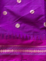 Black and magenta Semi banarasi silksaree -PFAZ9