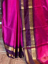 Magenta And purple Semi banarasi silksaree -PFAZ7