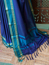Blue Semi banarasi silksaree -PFAZ8