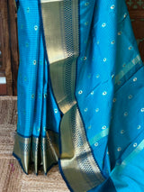 Blue Semi banarasi silksaree -PFAZ3