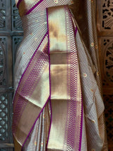 Nude Shade Semi banarasi silksaree -PFAZ4