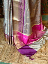 Nude Shade Semi banarasi silksaree -PFAZ4