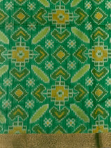 Parrot Green Chanderi Silk cotton saree- PBR60JI