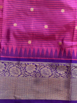 Pink and Violet Semi banarasi silksaree -PFAZ5