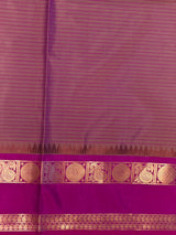 Mustard yellow and magenta Semi banarasi silksaree -PFAZ6