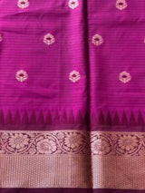 Magenta And purple Semi banarasi silksaree -PFAZ12C