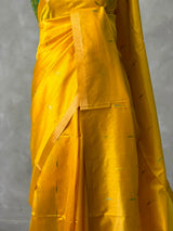 Yellow Chanderi Silk cotton saree- PBR60JD