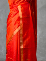 Orange Chanderi Silk cotton saree- PBR60JC