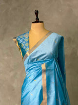 Yellow Chanderi Silk cotton saree- PBR60JA