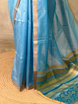 Yellow Chanderi Silk cotton saree- PBR60JA