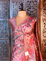 Mauve Shade tusser saree- PBR31T2B