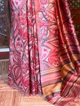 Mauve Shade tusser saree- PBR31T2B