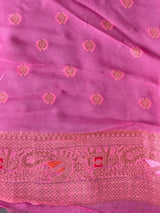 Pink Banarasi khaddi Georgette Saree - PBRH