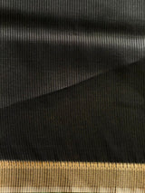 Black Tusser silk saree- PBR31T3