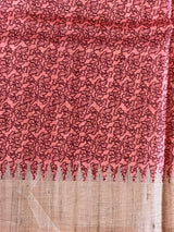Peach Tusser saree- PBR31T4C