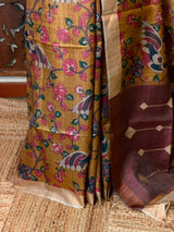 Pure tusser silk saree - PBRT2AB