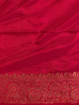 Red Banarasi Crape silk saree - PBRHB3