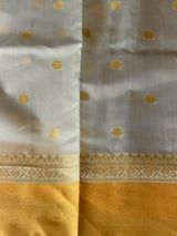 Off white and Gold Semi banarasi silk saree - ONAM26M