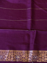 Wine shade Banarasi Crape silk saree - PBRHC2