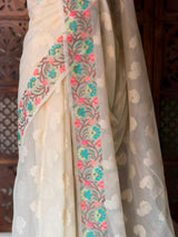 Off white Net Kotta saree - PBR64A