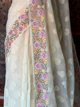 Off white Net Kotta saree - PBR64B