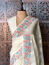 Off white Net Kotta saree - PBR64C