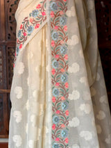 Off white Net Kotta saree - PBR64C