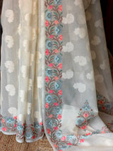 Off white Net Kotta saree - PBR64C