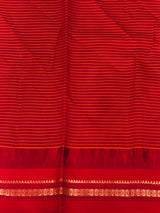 Green and Red chanderi cotton silk saree -PFAZ18D
