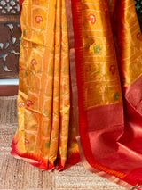 Yellow Chanderi saree - PBR66