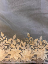 Off white Embroidered Organza Saree - PBR65
