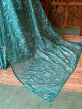 Aqua Blue Kotta silk saree - PBR70A