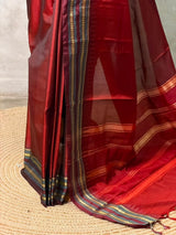 Deep maroon Semi banarasi silksaree -PFAZ12F