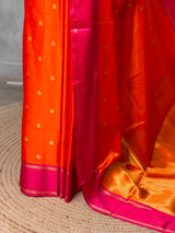 Red soft Tissue banarasi silksaree -PIH94