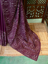 Dark purple Kotta silk saree - PBR70E