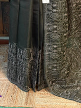 Dark Olive Kotta silk saree - PBR70F