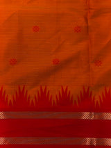 Olive Green and Red Semi banarasi silksaree -PFAZ12D