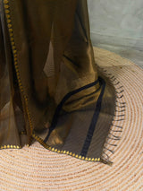 Black Banarasi tissue silksaree -PIH95