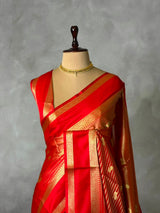 Red soft Tissue banarasi silksaree -PFAZ17A