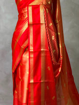 Red soft Tissue banarasi silksaree -PFAZ17A