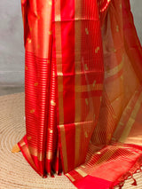 Red soft Tissue banarasi silksaree -PFAZ17A