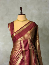 Maroon soft Tissue banarasi silksaree -PFAZ17