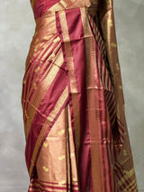 Maroon soft Tissue banarasi silksaree -PFAZ17