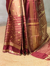 Maroon soft Tissue banarasi silksaree -PFAZ17