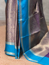 Blue tissue brocade banarasi silksaree -PFAZ16