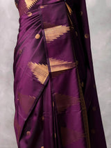 Deep Purple banarasi silk saree -PIH96