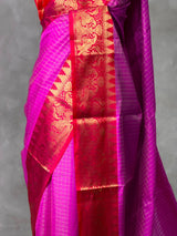 Magenta and Red banarasi silk saree -AISH20A