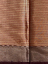 Rust orange banarasi silk saree -PASILK1