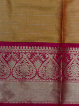 Yellow and Red Tissue banarasi silk saree -PASILK3A