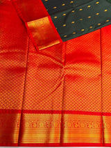 Green and Red Semi kanchipuram silk saree- PSSR343